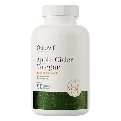 أوستروفيت (OstroVit) خل التفاح، يدعم صحة الجهاز الهضمي والتمثيل الغذائي، كبسولات - 90 كبسولة