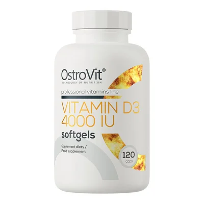 OstroVit Vitamin D3 Supports Bone Health & Immune System, Capsules, 4000 IU - 120 Capsules