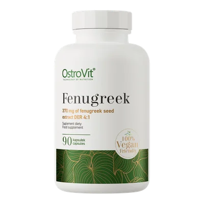 OstroVit Fenugreek Herbal Supplement, Supports Digestive Health, Blood Sugar Regulation & Lactation, Capsules - 90 Count