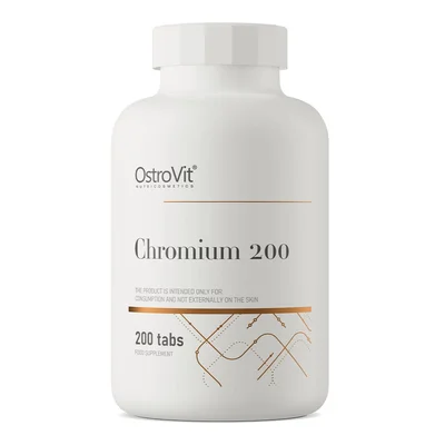 OstroVit Chromium 200mcg, Supports Healthy Blood Sugar Metabolism, Tablets - 200 Tabs