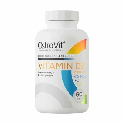 OstroVit Vitamin D3 Complex with C, K2 & Zinc, Supports Bone & Immune Health, Capsules