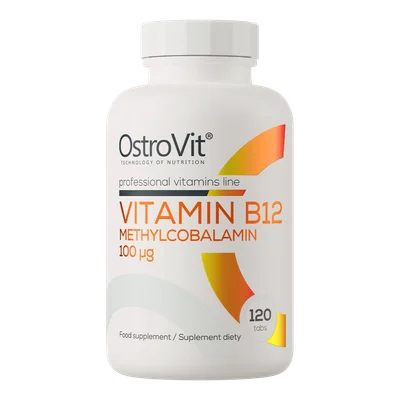 OstroVit Vitamin B12 Methylcobalamin, Supports Neurological Function & Energy Metabolism, Tablets - 120 Count