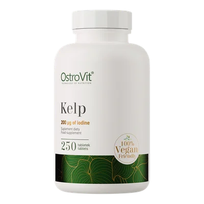 OstroVit Kelp Iodine Supplement, Supports Thyroid & Cognitive Function, Tablets - 250 Count