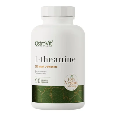 OstroVit L-Theanine Supplement, Promotes Relaxation, Reduces Stress & Improves Focus, Capsules - 90 Count