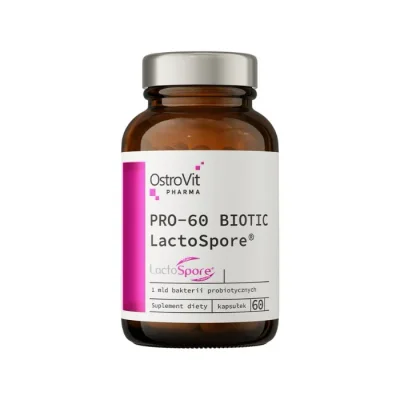 OstroVit PHARMA PRO-60 BIOTIC LactoSpore, Probiotic for Gut Health & Digestion, Capsules - 60 Capsules