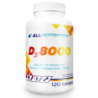أول نيوترشن (AllNutrition) فيتامين D3 8000 وحدة دولية لدعم صحة العظام والمناعة، أقراص - 120 قرص