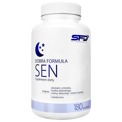 SFD Nutrition DOBRA FORMUŁA SEN Sleep Aid Supplement, Promotes Relaxation & Healthy Sleep, Tablets - 180 Count