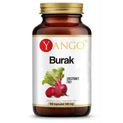 يانغو (Yango) بوراك مستخلص الشمندر، يدعم صحة القلب والأوعية الدموية والأداء الرياضي ومضاد للأكسدة، كبسولات، 390 ملغ - 100 كبسولة