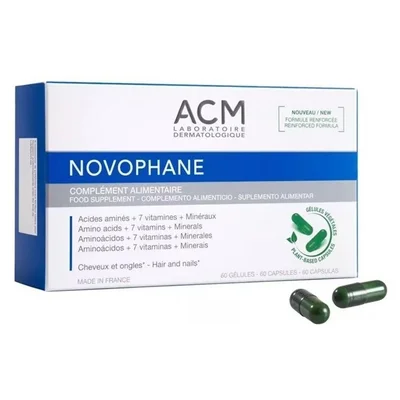 ACM Derma Novophane Hair & Nail Supplement, Strengthens & Promotes Growth, 60 Capsules