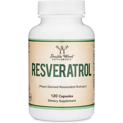 دبل وود سابليمنتس (Double Wood Supplements) ريسفيراترول، دعم مضادات الأكسدة وصحة القلب والأوعية الدموية، كبسولات - 120 كبسولة