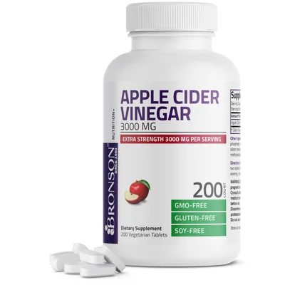 Bronson Apple Cider Vinegar 3000mg 200 Tablets