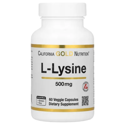 California Gold Nutrition L-Lysine, Supports Immune Function, Veggie Capsules - 60 Count