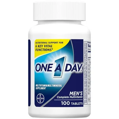 One A Day Men's Complete Multivitamin, Supports Overall Health, Energy & Immunity, Tablets - 100 Count