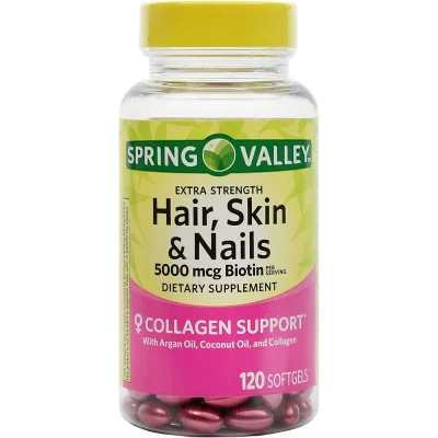 Spring Valley Hair, Skin & Nails Support, Softgels - 120 Count