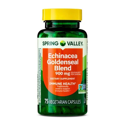 Spring Valley Echinacea Goldenseal Blend, Immune Support, 75 Vegetarian Capsules