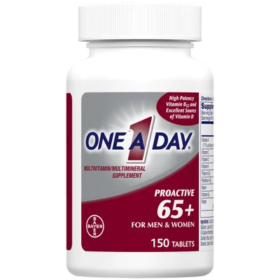 One A Day Proactive 65+ Multivitamin for Men & Women, Daily Nutritional Support, Tablets - 150 Count