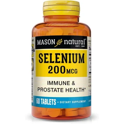 مايسون ناتشورال (Mason Natural) سيلينيوم لدعم مضادات الأكسدة ووظائف الغدة الدرقية، أقراص - 60 قرص