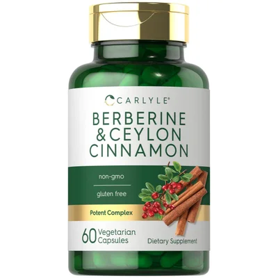 Carlyle Berberine & Cinnamon for Blood Sugar & Heart Health Support, Capsules - 60 Count