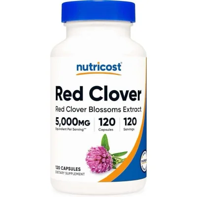 Nutricost Red Clover Herbal Supplement for Women's Health, Capsules - 120 Count