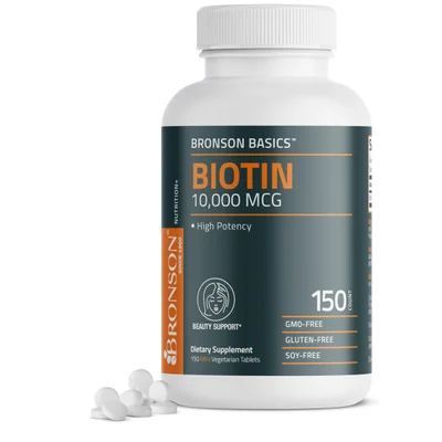 Bronson Biotin 10,000mcg for Hair, Skin & Nails Support, Tablets - 150 Count