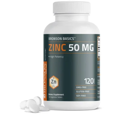 Bronson Zinc, Supports Immune Function & Wound Healing, Tablets - 100 Count