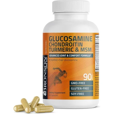 Bronson Glucosamine Chondroitin Turmeric & MSM - 90 Capsules