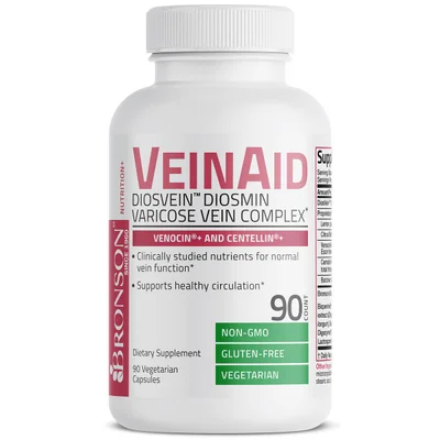 Bronson VeinAid DiosVein Diosmin Supplement for Venous Circulation Support, Capsules - 90 Count