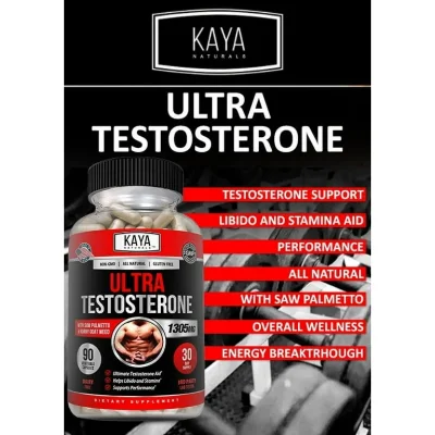 كايا ناتشورالز (Kaya Naturals) الترا تستوستيرون لدعم مستويات التستوستيرون الطبيعية، كبسولات - 90 كبسولة