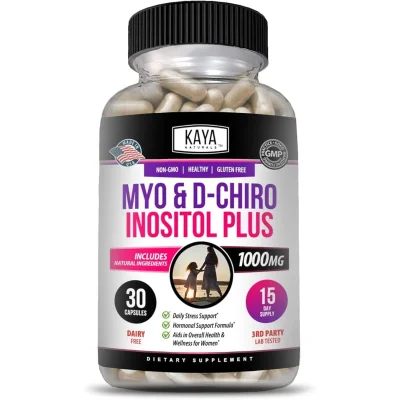 Kaya Naturals Myo & D-Chiro Inositol for Hormonal Balance Support, Capsules - 30 Count