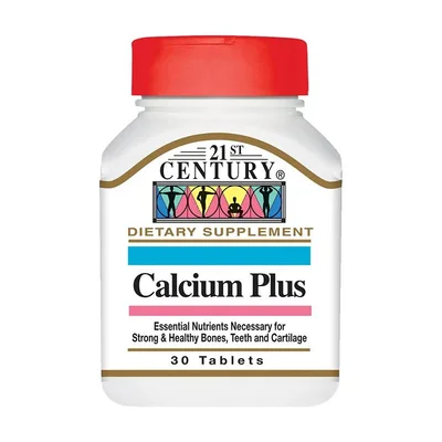 21st Century Calcium Plus for Bone, Muscle & Nerve Support, Tablets - 30 Count