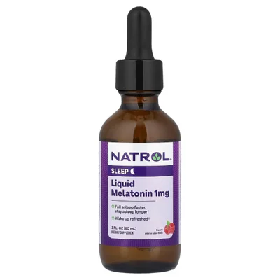 ناترول (NATROL) ميلاتونين سائل، مساعد طبيعي للنوم، قطرات - 60 مل