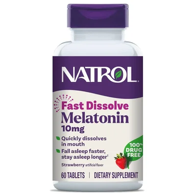 ناترول (Natrol) ميلاتونين، يساعد على تنظيم دورة النوم والاستيقاظ، أقراص - 60 قرص
