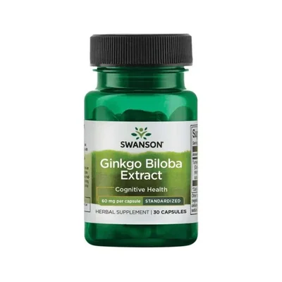 Swanson Ginkgo Biloba for Cognitive Function & Memory Support, Capsules - 30 Count