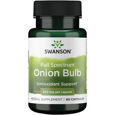 Swanson Onion Bulb Extract, Antioxidant & Heart Health Support, Capsules - 60 Count