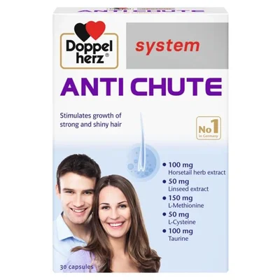 Doppelherz Anti-Hair Loss Supplement, Supports Hair Growth & Strength, Tablets - 30 Count