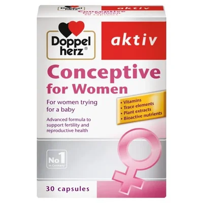 Doppelherz Conceptive for Women, Supports Health & Vitality, Capsules - 30 Count