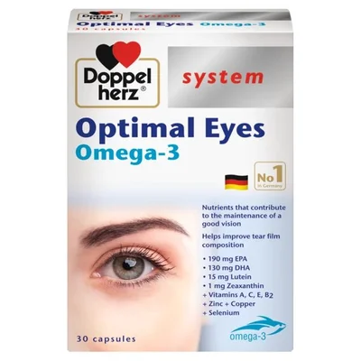 Doppel Herz Optimal Eyes Omega-3 for Eye Health Support, Capsules - 30 Count