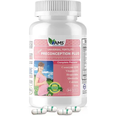 AMS Preconception Plus, Reproductive Health Support Supplement, Capsules - 90 Count