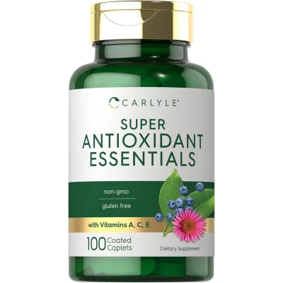 Carlyle Super Antioxidant Essentials, Supports Cellular Health, Coated Caplets - 100 Count
