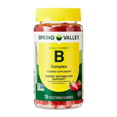 Spring Valley B Complex Gummies, Supports Energy & Nervous System Health - 70 Count