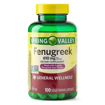 Spring Valley Fenugreek Seed Extract for Digestive Health, Vegetarian Capsules - 100 Count