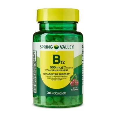 Spring Valley Vitamin B12, Supports Energy & Nervous System, Microlozenges - 200 Count