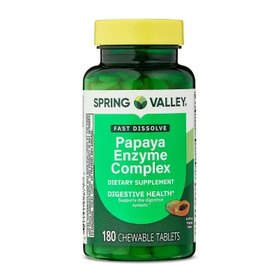 Spring Valley Papaya Enzyme Complex, Digestive Aid, Chewable Tablets - 180 Count