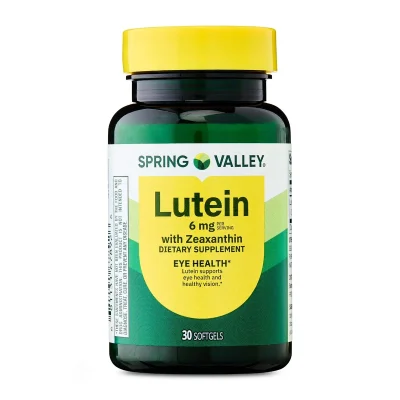 Spring Valley Lutein with Zeaxanthin for Healthy Vision Support, 6mg - 30 Softgels