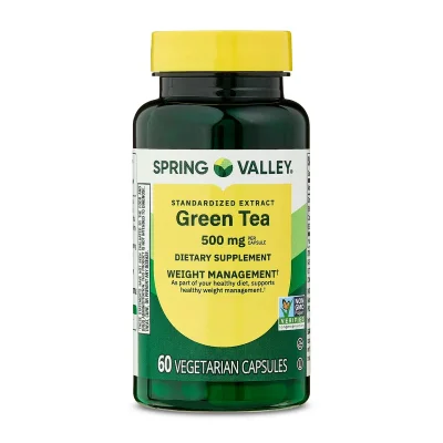 Spring Valley Green Tea Extract Antioxidant Support, Vegetarian Capsules - 60 Count