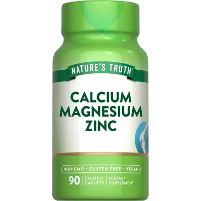 Nature's Truth Calcium Magnesium Zinc for Bone, Muscle & Immune Support, 90 Caplets