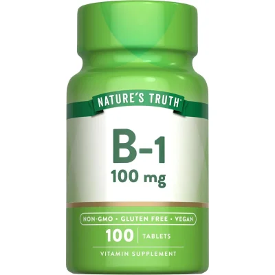 Nature's Truth Vitamin B1 (Thiamine) for Energy Metabolism & Nerve Function Support, Tablets - 100 Count