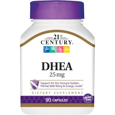 21st Century دي إتش إي إيه (DHEA) لدعم توازن الهرمونات، كبسولات - 90 كبسولة