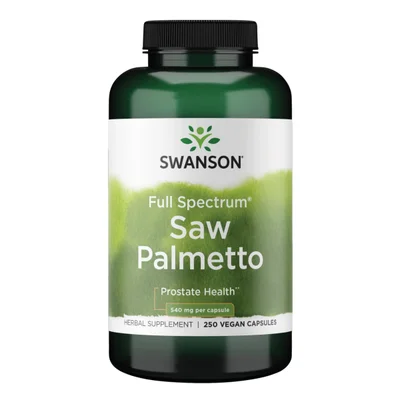 Swanson Full Spectrum Saw Palmetto for Prostate & Urinary Health Support, Capsules - 250 Count