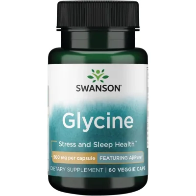 Swanson Glycine for Sleep & Nervous System Support, Veggie Capsules - 60 Count